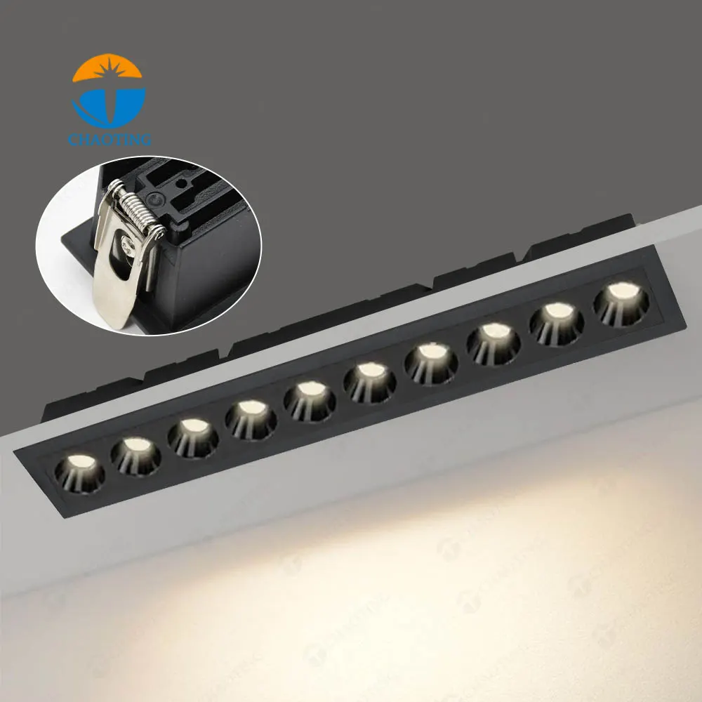 Trimless Recessed Aluminum LED Grille Spotlight 2-30W product sample