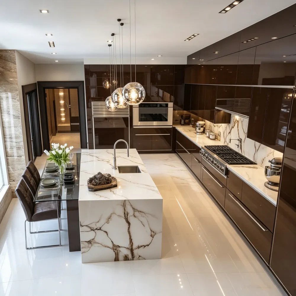 Modern Melamine Modular Kitchen Cabinet Set