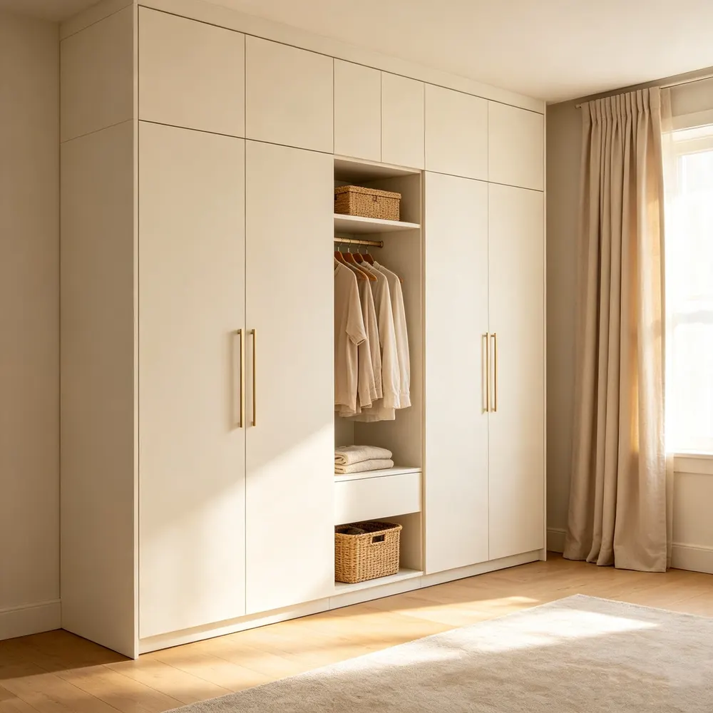 Modern Freestanding Melamine Bedroom Wardrobe