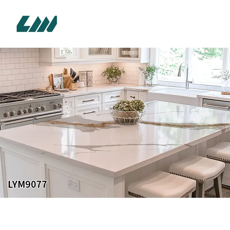 Polished Engineered Quartz Slab 3200x1600mm