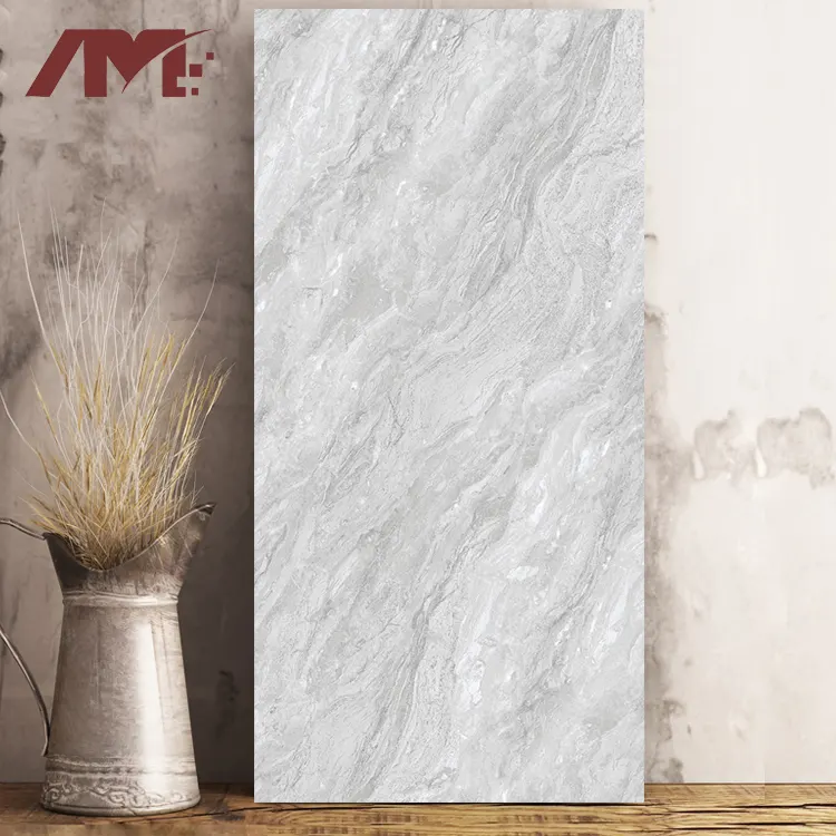 Non-Slip Marble-Look Polished Porcelain Floor Tile 750x1500mm