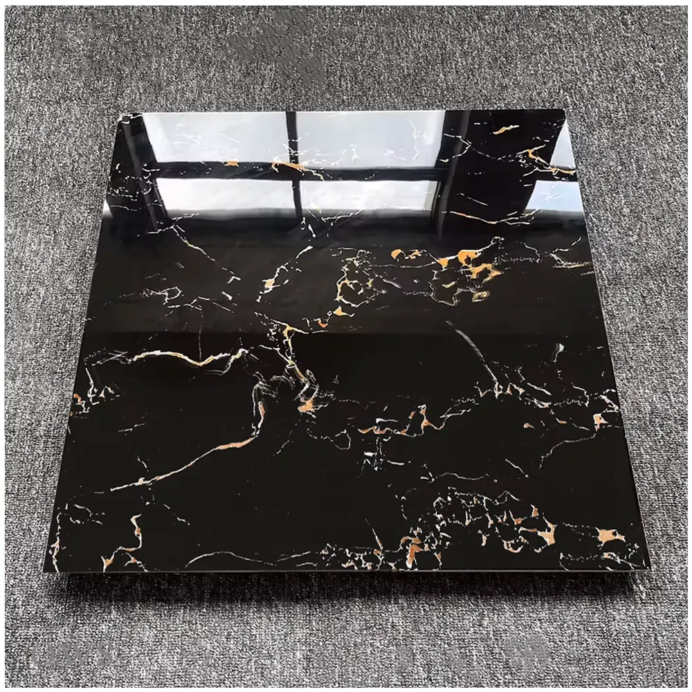 Marble-Look Polished Porcelain Floor Tile 600x600mm