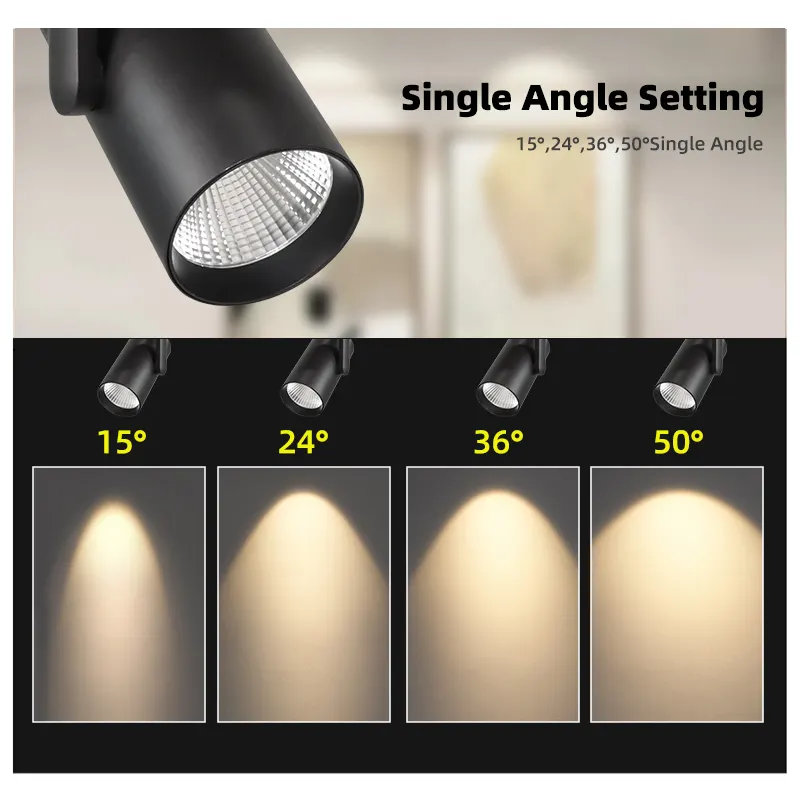 Adjustable Aluminum COB LED Track Spotlight 18-30W