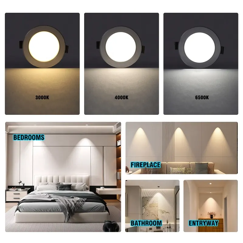Dimmable Recessed Round LED Downlight 5/8W 6in