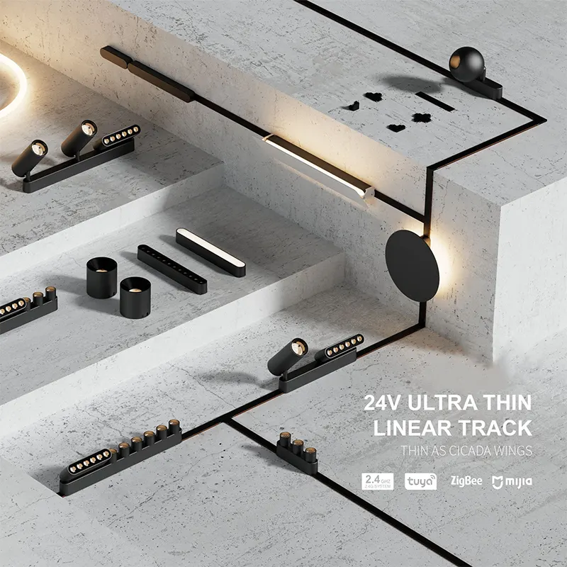 Tuya Zigbee Aluminum Magnetic LED Track Spotlight 24V