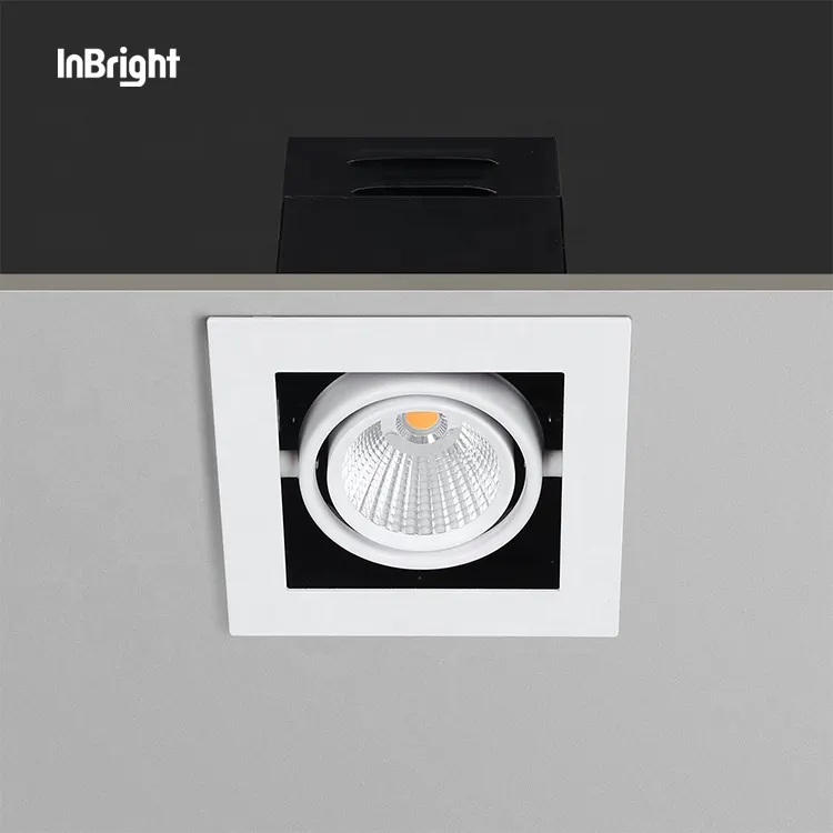 Anti-Glare Recessed Aluminum COB LED Grille Spotlight 10-30W