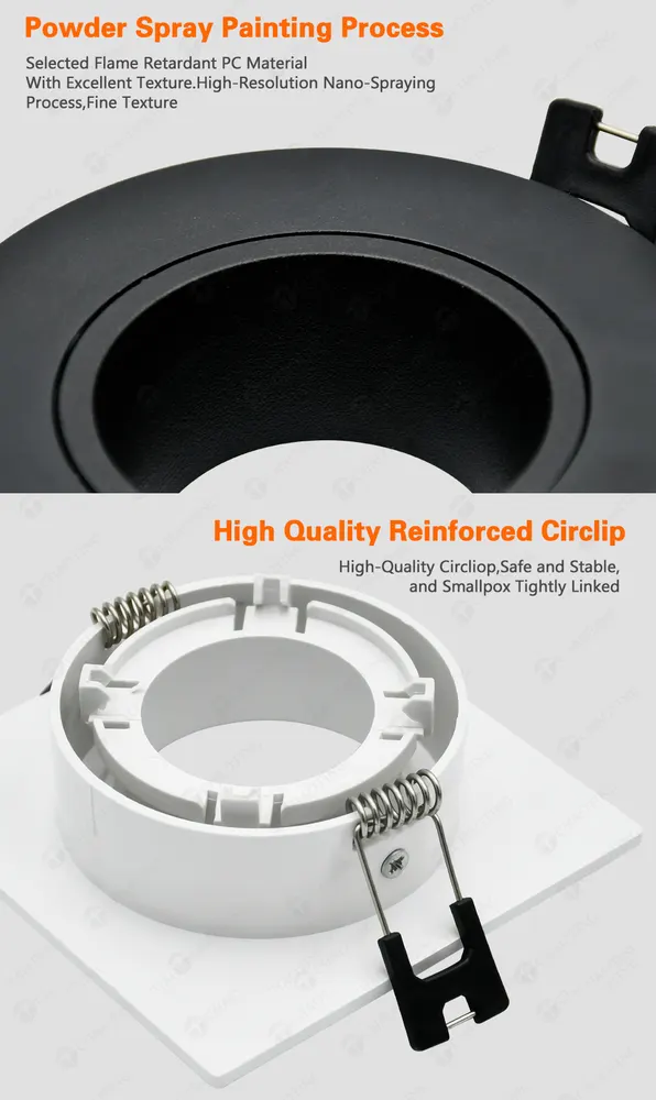 Recessed Plastic Downlight Housing MR16/GU10