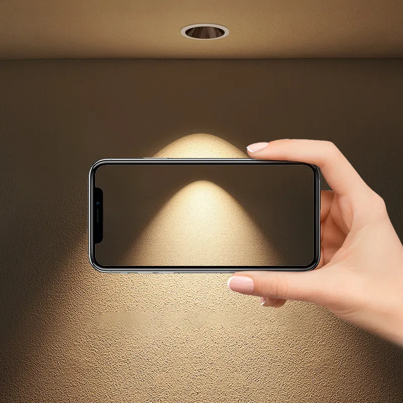 Anti-Glare Recessed Aluminum COB LED Downlight 7-12W