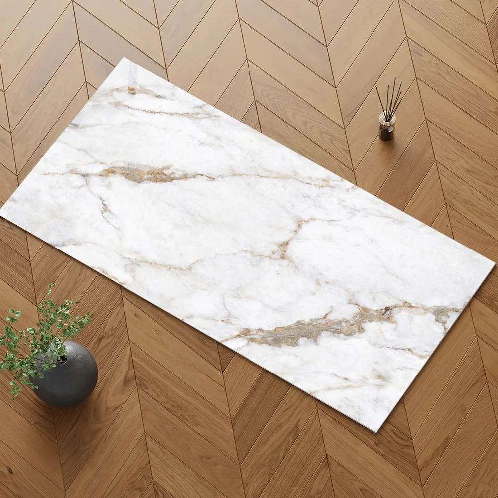 Stone-Look Polished Porcelain Floor Tile 750x1500mm