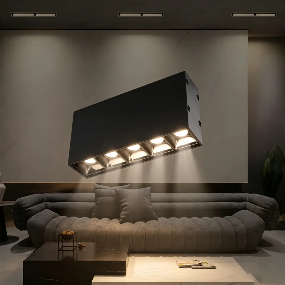 Anti-Glare Aluminum LED Grille Spotlight Black