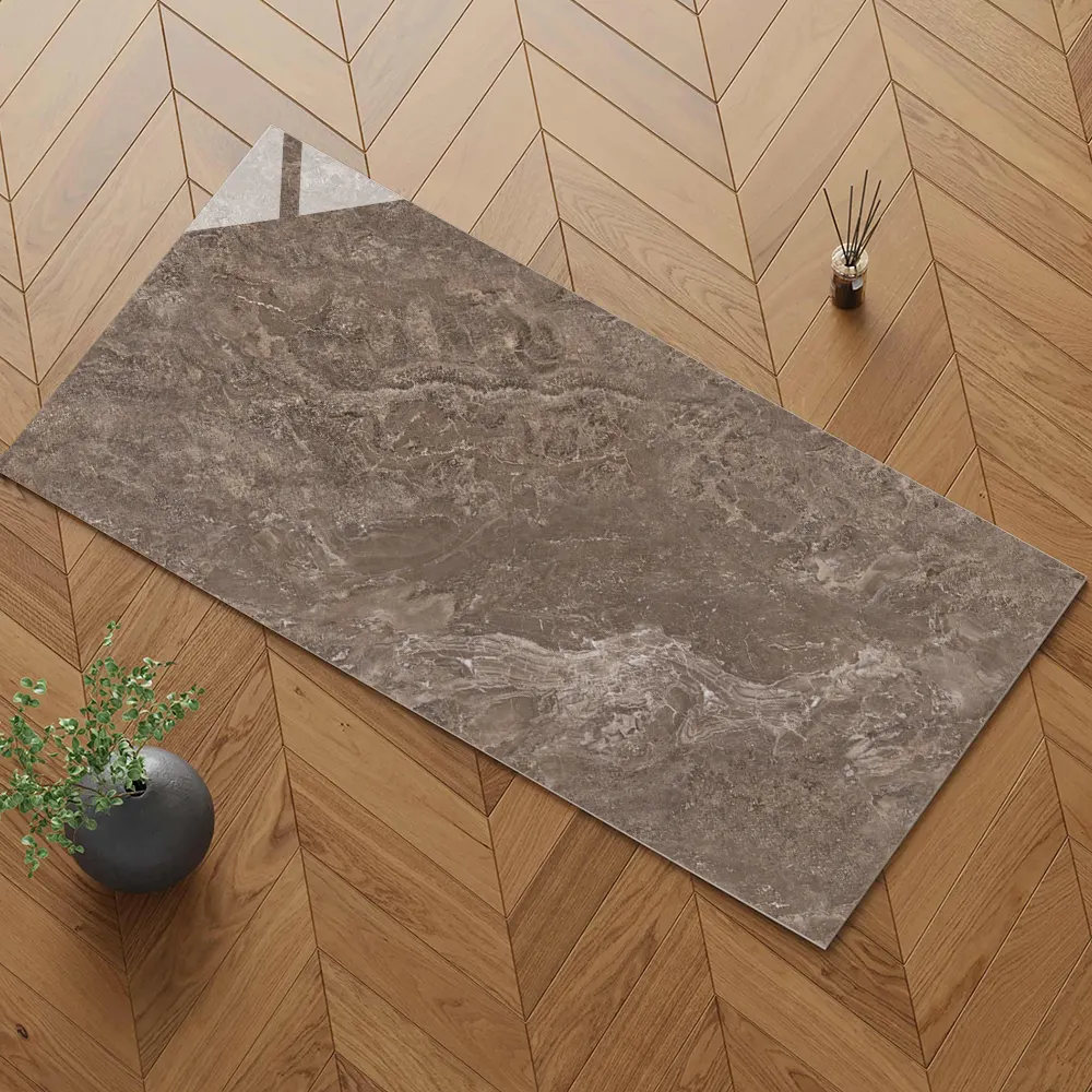 Stone-Look Polished Porcelain Floor Tile 750x1500mm