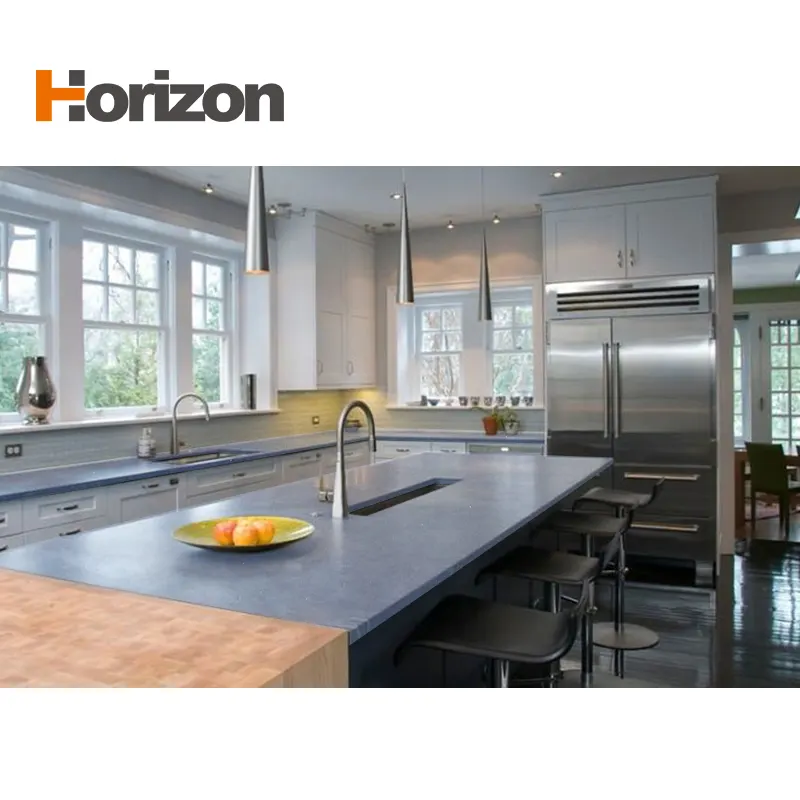 Gray/White Engineered Quartz Slab 3200x1600mm