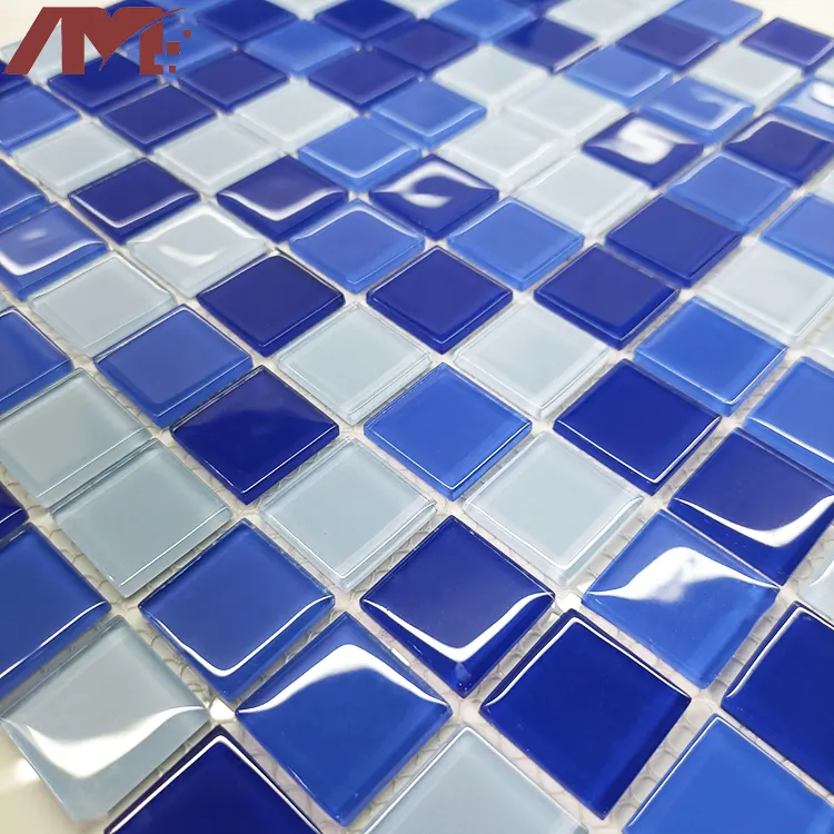 Blue Glass Mosaic Tile 305x305mm 6-8mm Thick