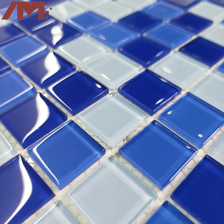Blue Glass Mosaic Tile 305x305mm 6-8mm Thick