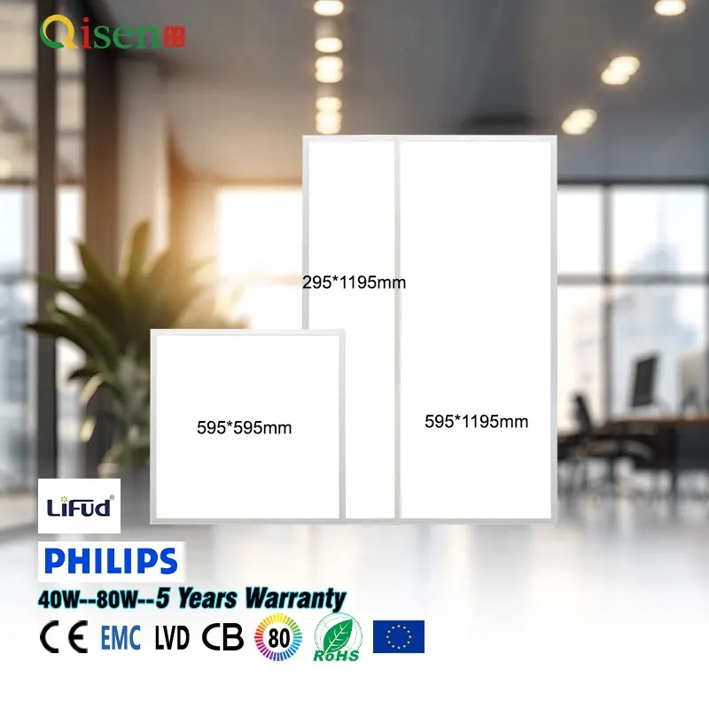 Dimmable TRIAC Recessed Square LED Panel Light 2x4/2x2/600x600 40W 1-10V product sample