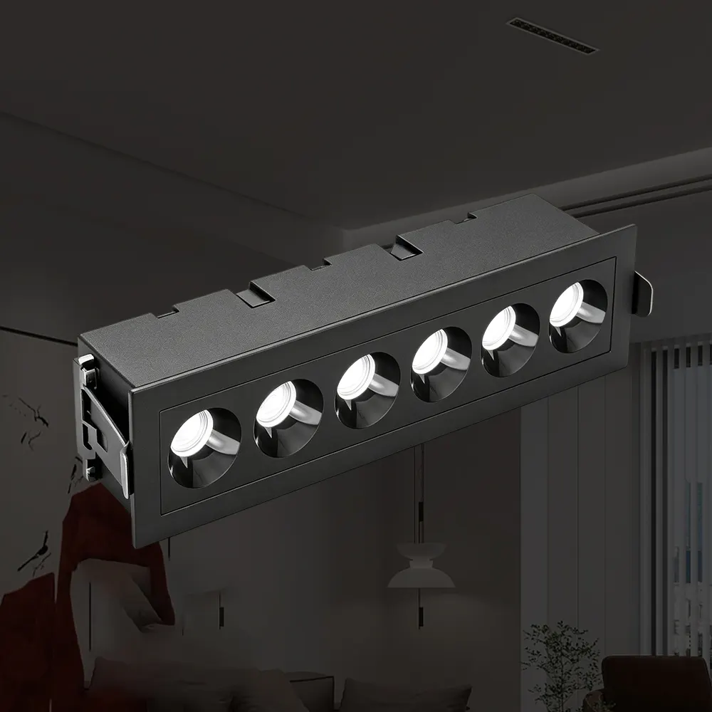Recessed Rectangular Aluminum LED Grille Spotlight 10-30W