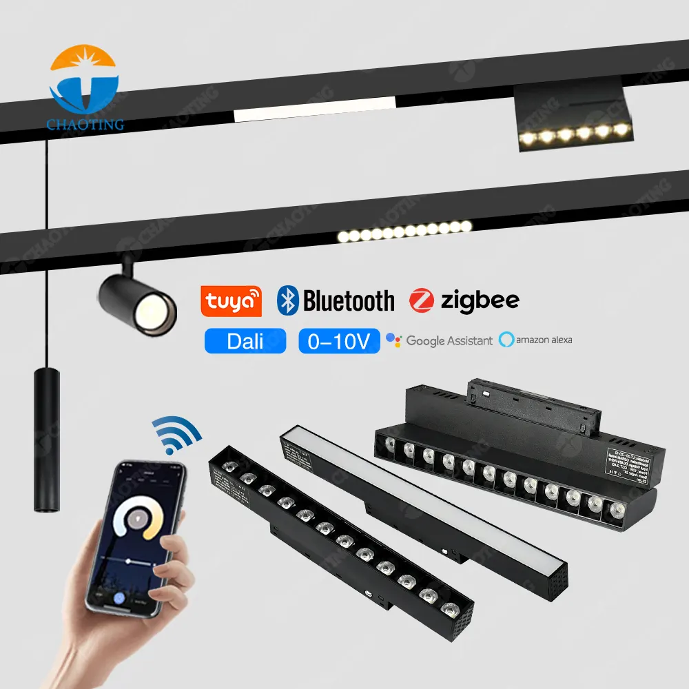 Smart Recessed Aluminum Magnetic Linear LED Track Light 6-40W 48V product sample