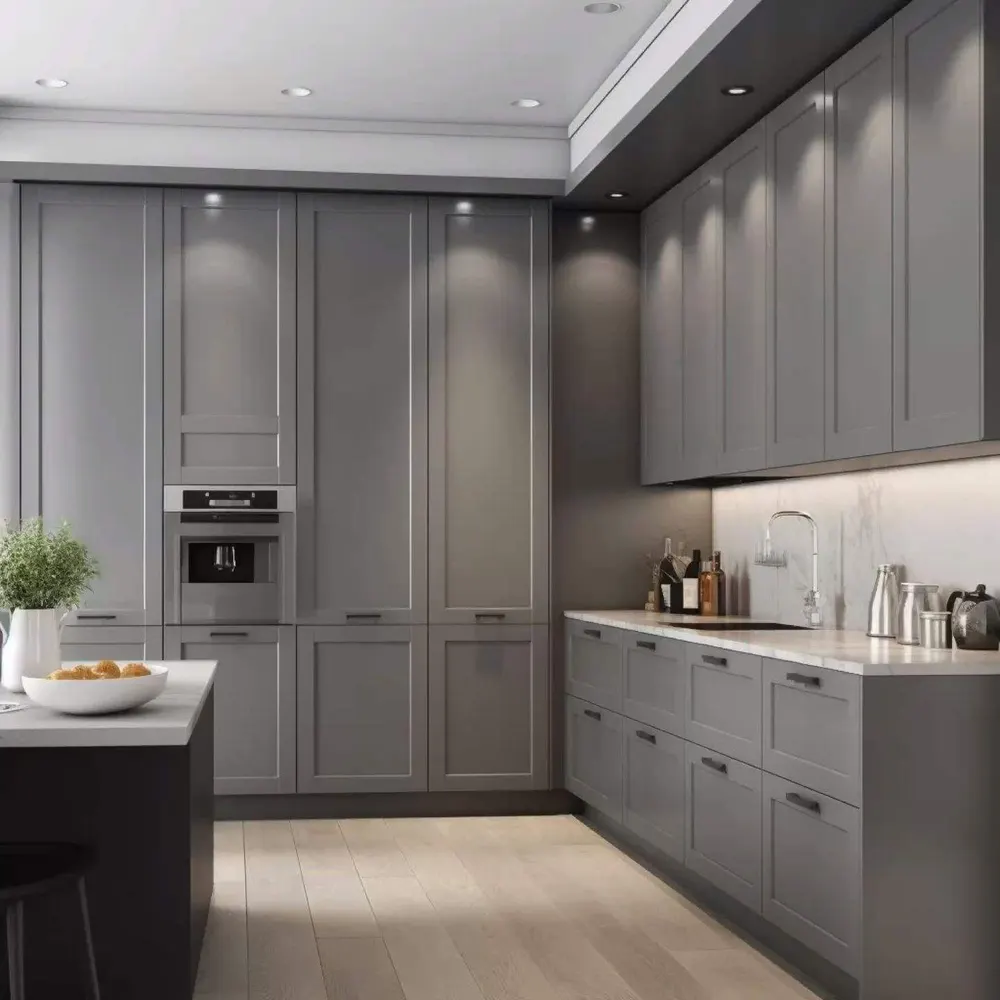 Modern Melamine Modular Kitchen Cabinet Set