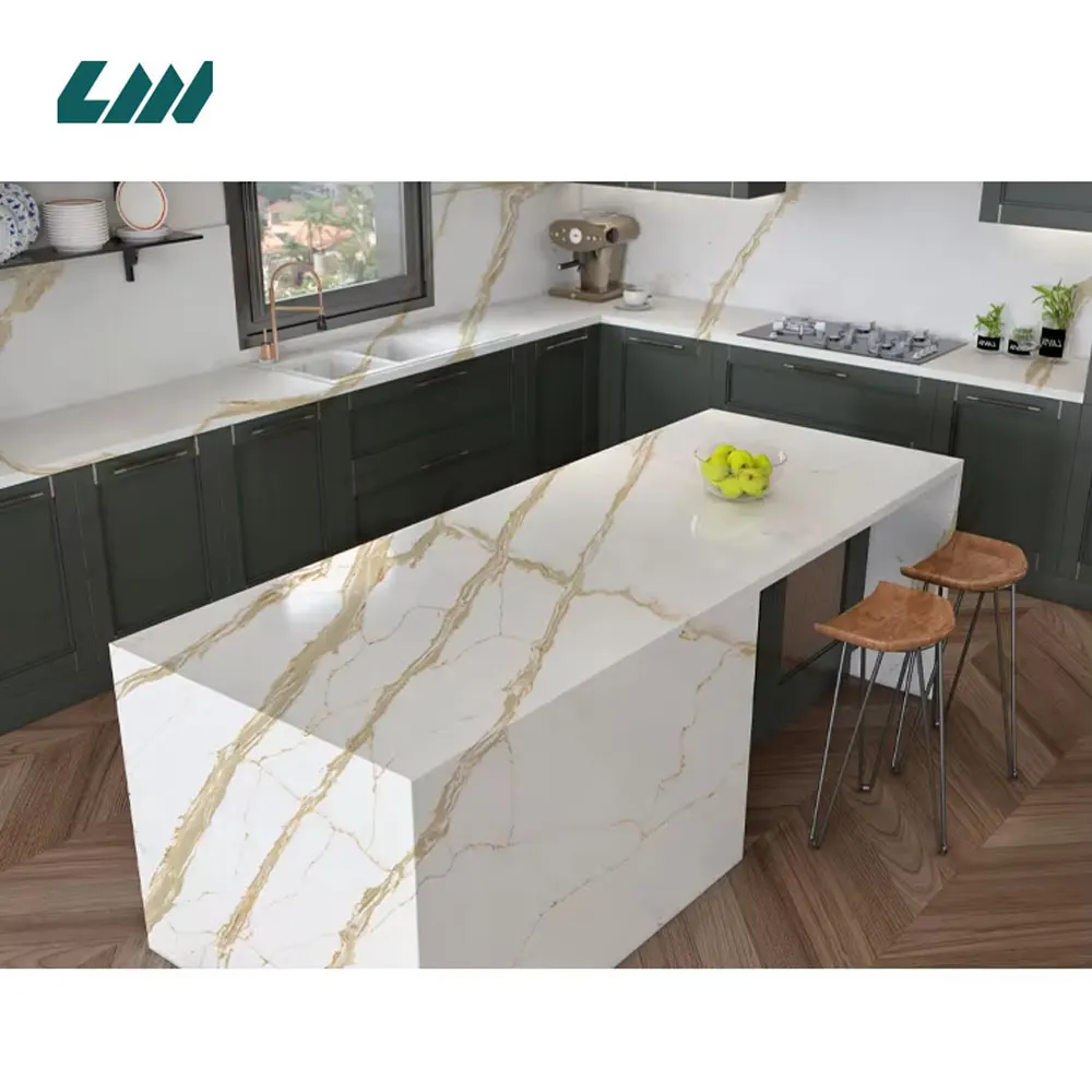 White Engineered Quartz Slab 3200x1600mm