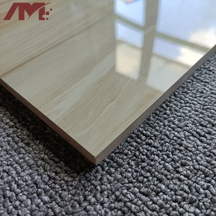 Wood-Look Polished Porcelain Floor Tile 600x600mm