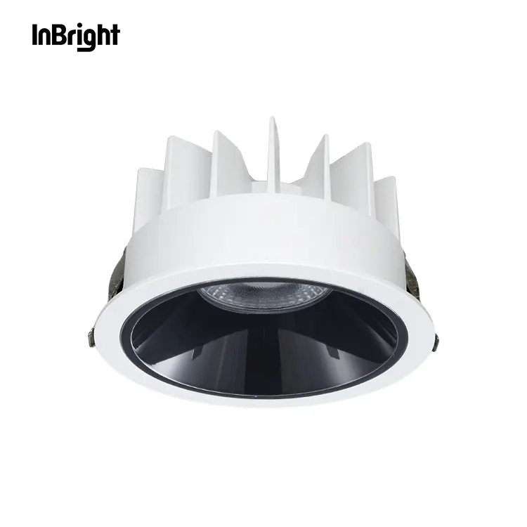 Anti-Glare Adjustable Recessed LED Downlight Black/White 10-50W IP65