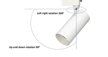 Adjustable Slim Aluminum Magnetic LED Track Spotlight 15W 48V
