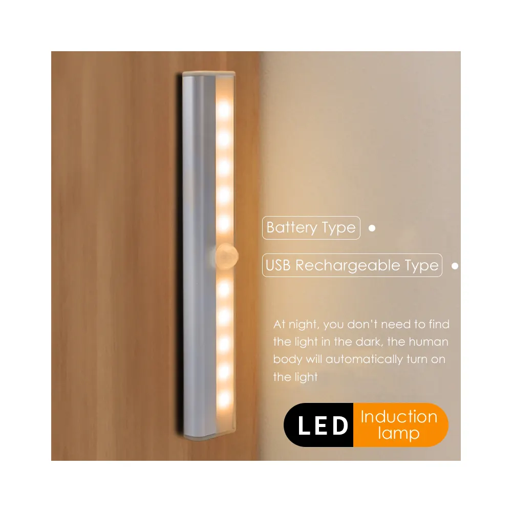 Motion-Sensor Aluminum LED Cabinet Light