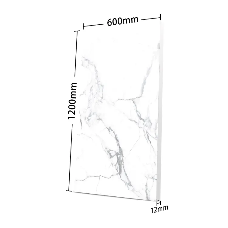 Marble-Look Polished Porcelain Wall And Floor Tile 600x1200mm
