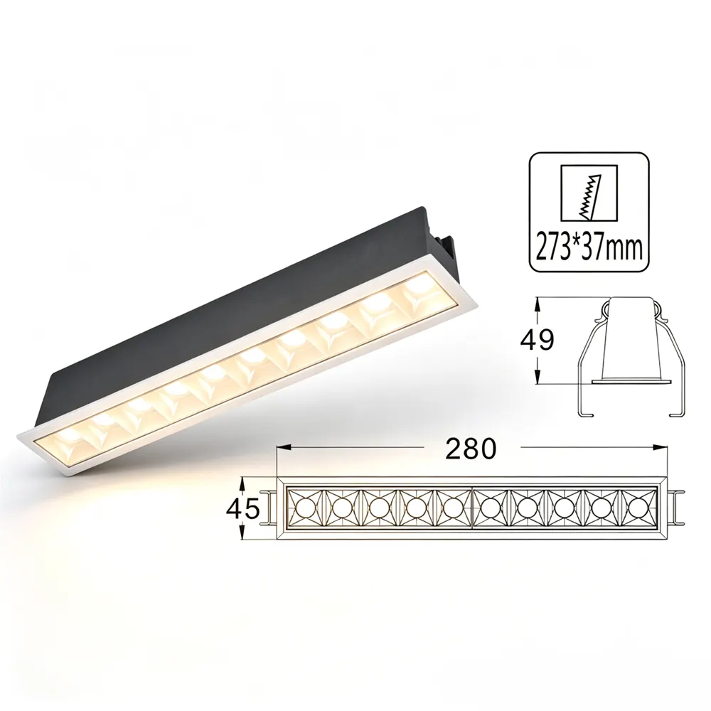 Slim Square Aluminum LED Grille Spotlight product sample