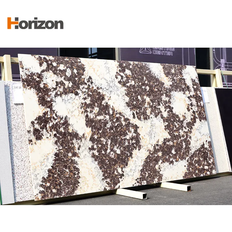 Brown Engineered Quartz Slab 3200x1600mm