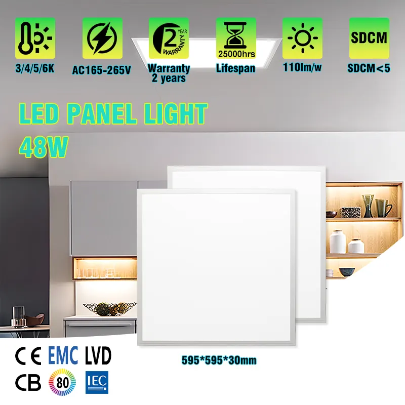 Square LED Panel Light 60x60/2x2/2x4 3000K/4000K/5000K