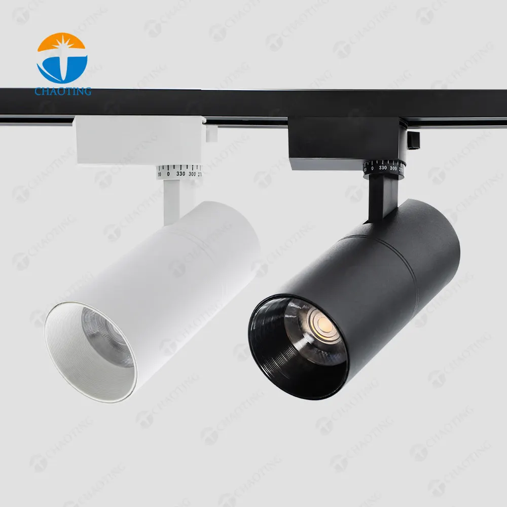 Adjustable Recessed/Surface-Mounted Aluminum COB LED Track Spotlight 20/30W for 2/3/4-Wire Track product sample