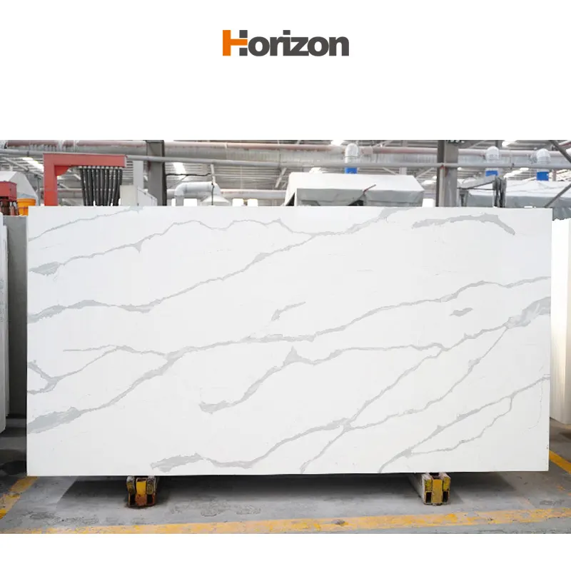 Calacatta Gray/White Engineered Quartz Slab 3200x1600mm