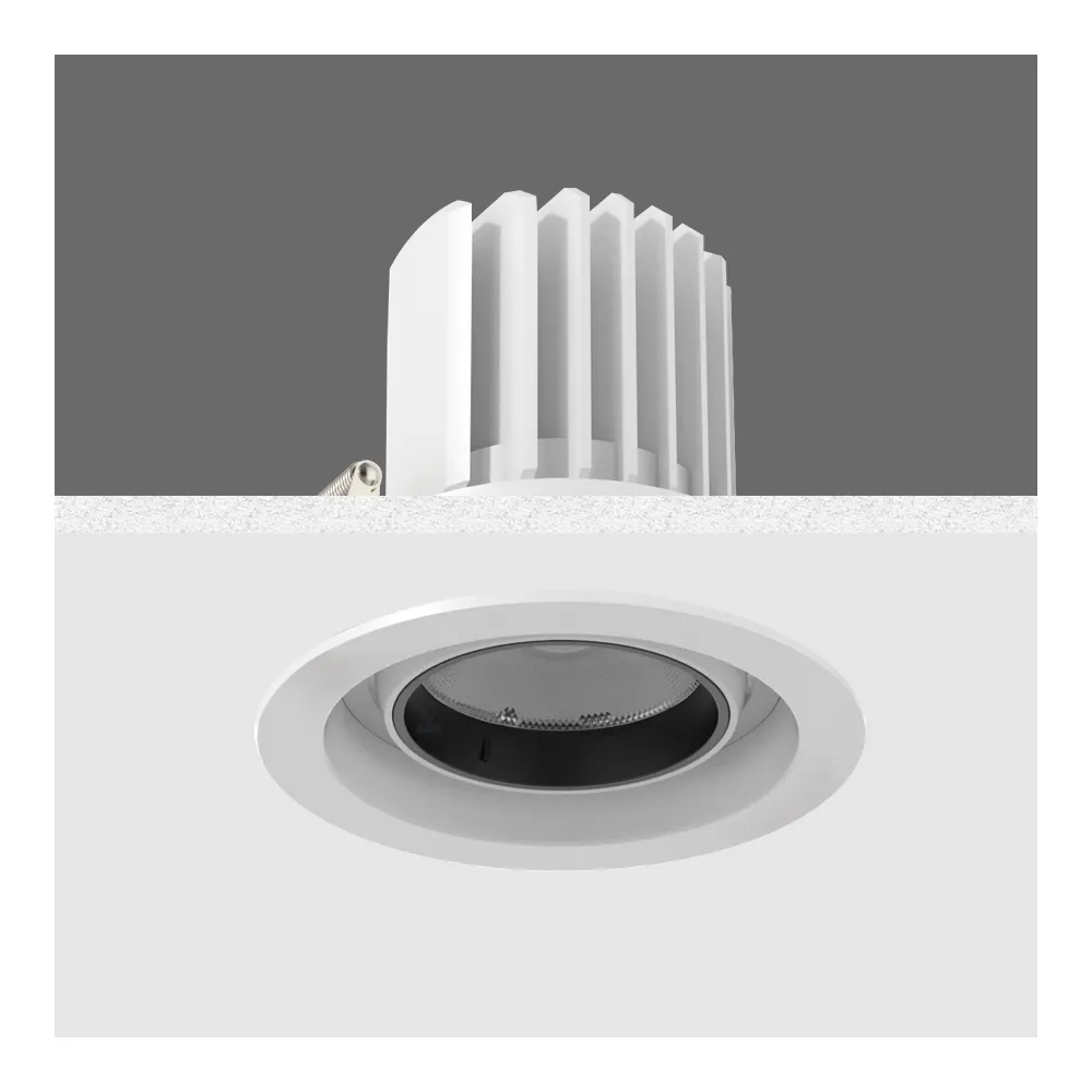Anti-Glare Adjustable Recessed COB LED Downlight 10-24W