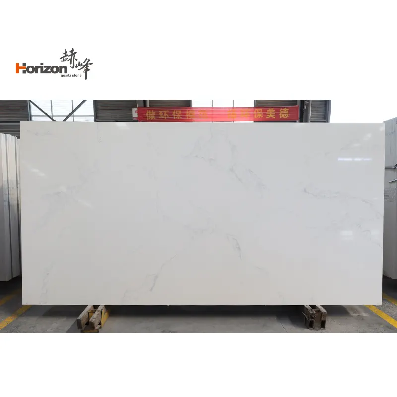White Engineered Quartz Slab 3200x1600mm product sample