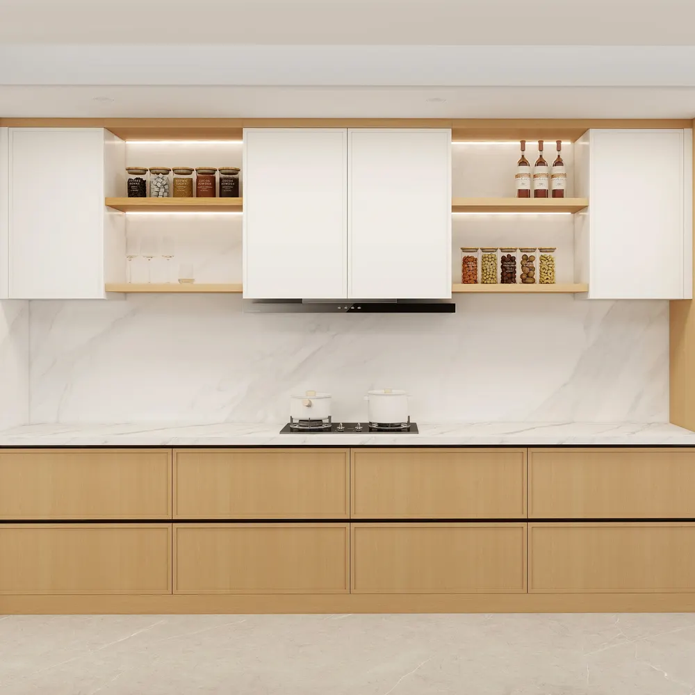 Modern Melamine Modular Kitchen Cabinet Set