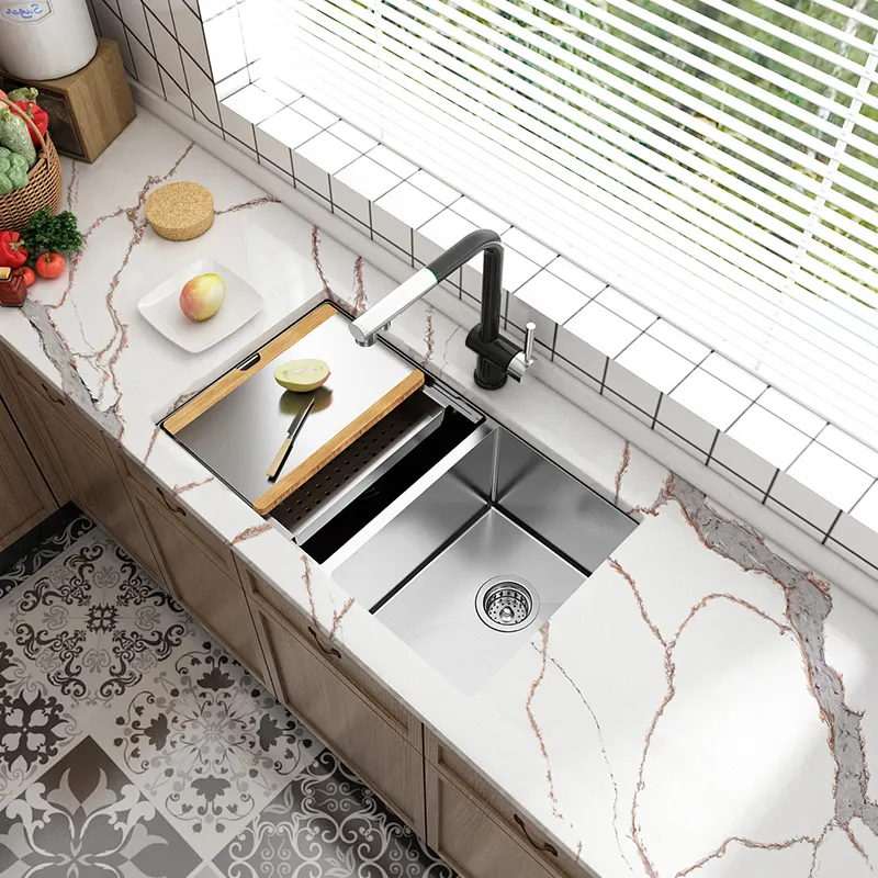 White Engineered Quartz Slab 3200x1600mm