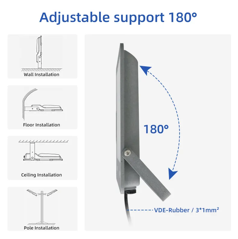 Aluminum LED Floodlight 10/300W IP66