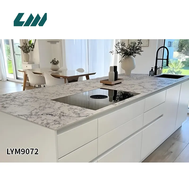 White Engineered Quartz Slab 3200x1600mm