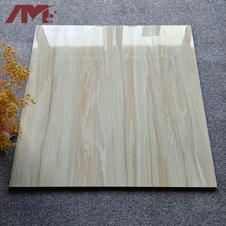Wood-Look Polished Porcelain Floor Tile 600x600mm