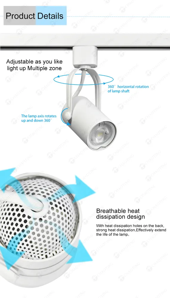 Aluminum Track Spotlight Housing MR16/GU10