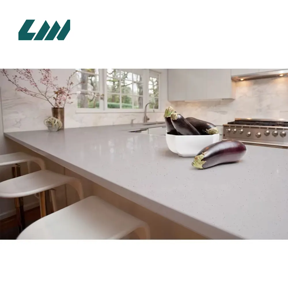 Jade-Look White Engineered Quartz Slab 3200x1600mm