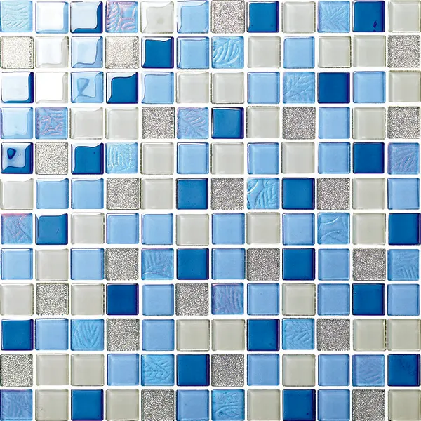 White/Blue Porcelain Mosaic Tile