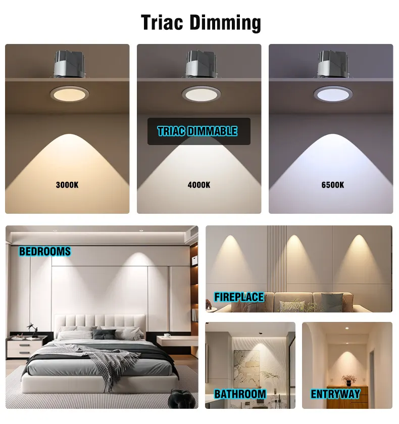 Adjustable Dimmable Aluminum LED Ceiling Light 10-12W IP44
