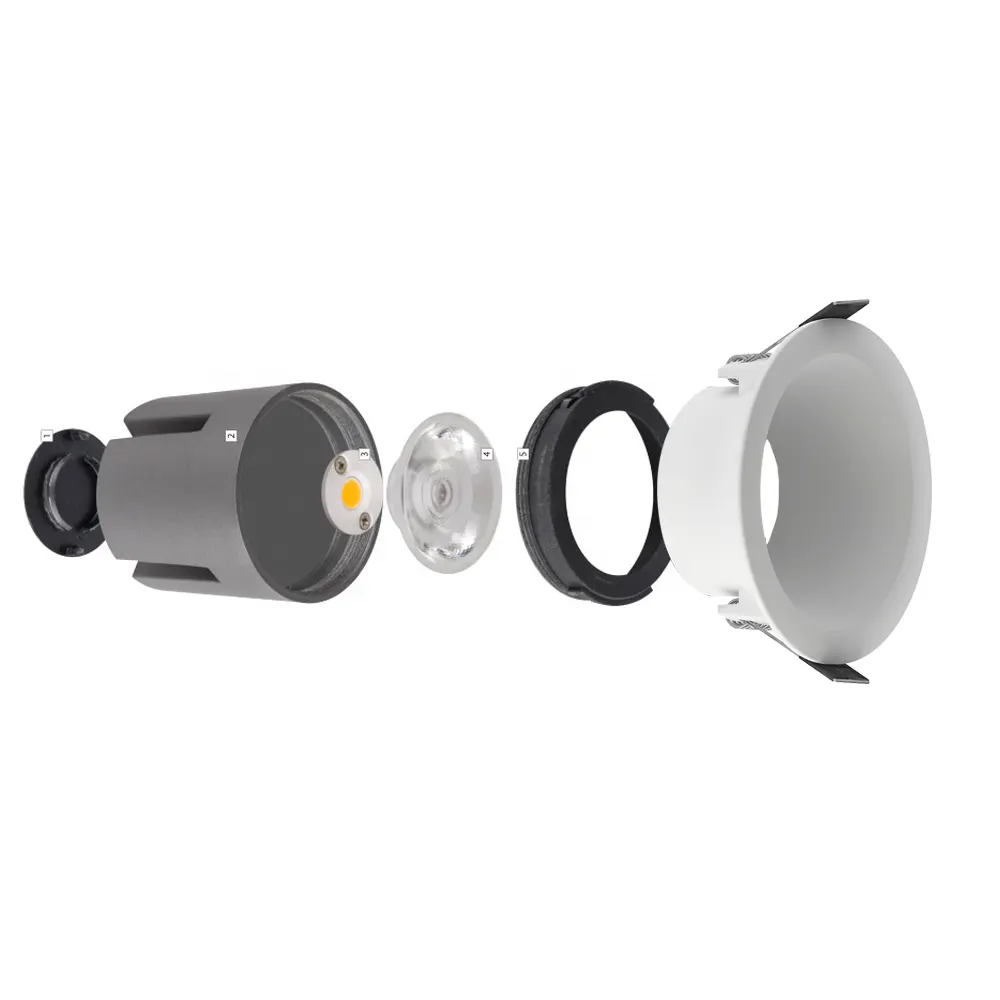 Anti-Glare Aluminum COB LED Downlight 15-40W