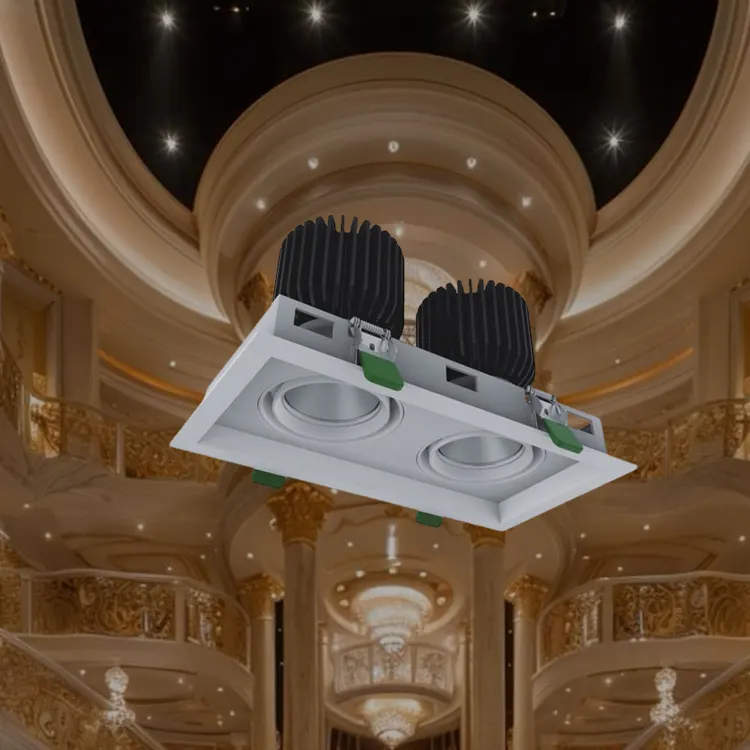 Rotatable Recessed Aluminum LED Grille Spotlight 24-32W