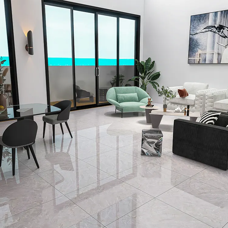 Marble-Look Porcelain Floor And Wall Tile 800x800mm