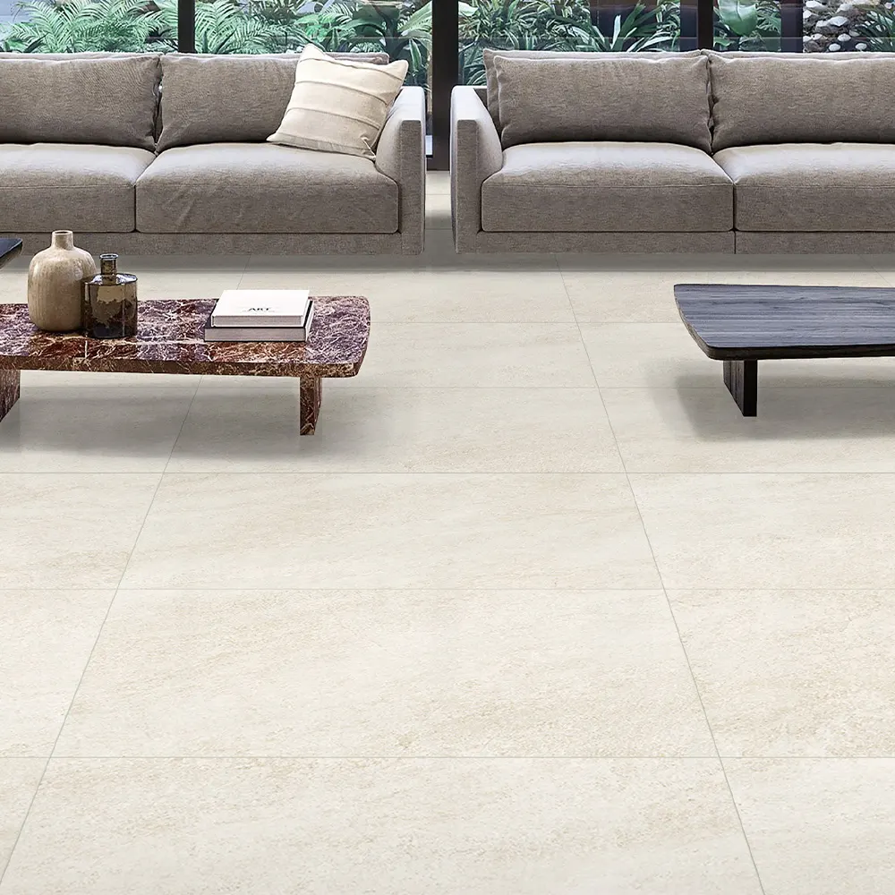 Non-Slip Stone-Look Matte Ceramic Floor Tile 600x600mm/60x60cm