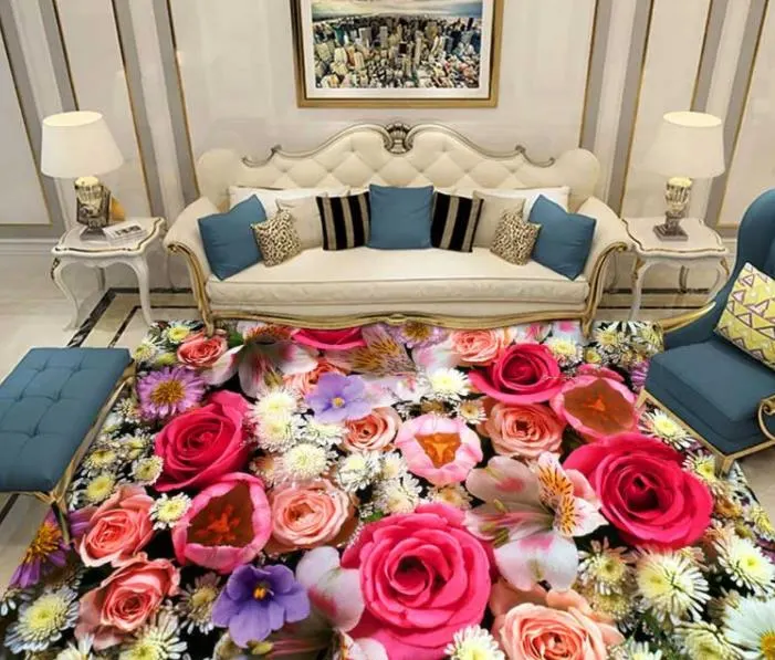 Polypropylene Area Rug 60x90cm With PVC Backing