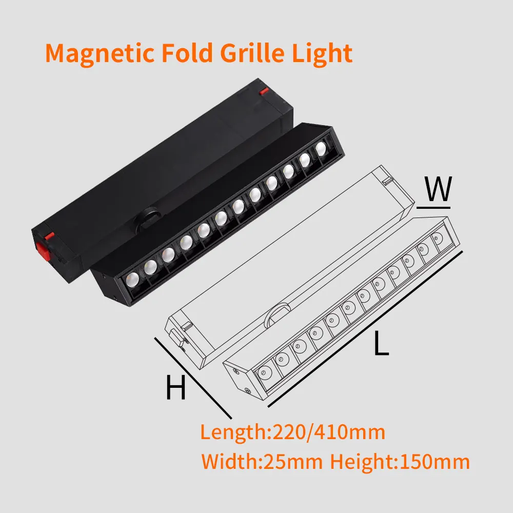 Adjustable Smart Dimmable Magnetic LED Track Spotlight Black/White 7-27W